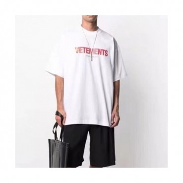 Vetements  Mm/Wm Printing Logo Cotton Short Sleeved Oversize Tshirts White - 베트멍 2021 남/녀 프린팅 로고 코튼 오버사이즈 반팔티 Vet0160x Size(xs 