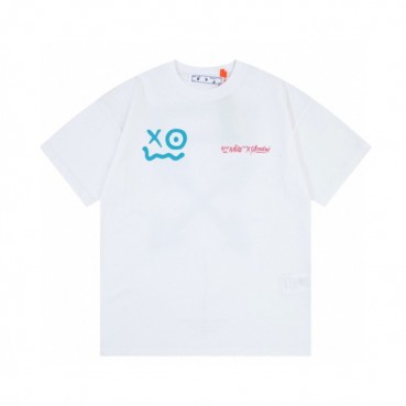 오프화이트 남성 화이트 티셔츠 - Off white Mens White Tshirts 