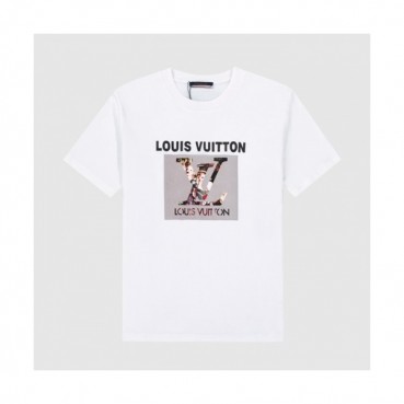 Louis vuitton  Mm/Wm Logo Short Sleeved Tshirts White - 루이비통 2021 남/녀 로고 반팔티 Lou03342x Size(xs 