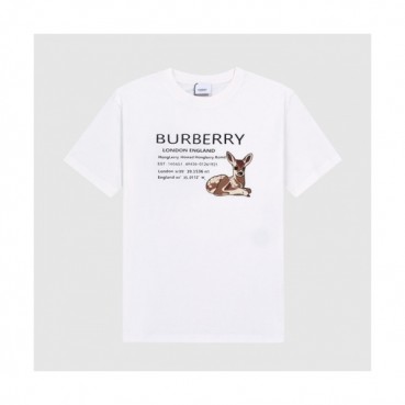 Burberry  Mm/Wm Logo Cotton Short Sleeved Tshirts White - 버버리 2021 남/녀 로고 코튼 반팔티 Bur04007x Size(xs 