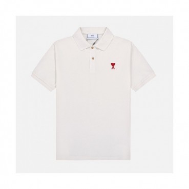 Ami Mm/Wm Casual Cotton Short Sleeved Tshirt White - 아미 2021 남/녀 로고 코튼 캐쥬얼 반팔티 Ami0152x Size(xs 