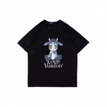 Louis vuitton  Mm/Wm Logo Short Sleeved Tshirts Black - 루이비통 2021 남/녀 로고 반팔티 Lou03336x Size(xs 