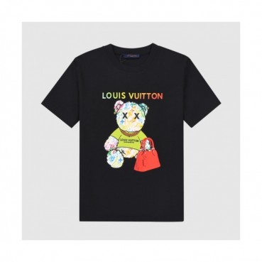 Louis vuitton  Mm/Wm Logo Short Sleeved Tshirts Black - 루이비통 2021 남/녀 로고 반팔티 Lou03335x Size(xs 