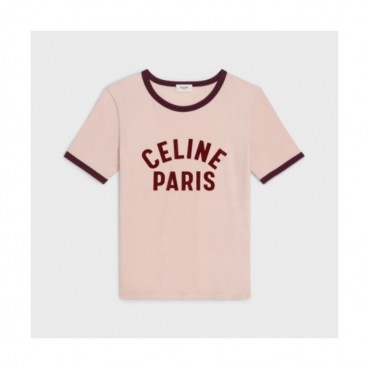 Celine Womens Hedi Slimane Tshirts - 셀린느 2021 여성 로고 코튼 반팔티 Cel128x