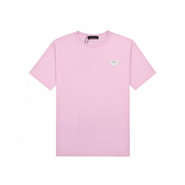 Prada   Mm/Wm Basic Logo Short Sleeved Tshirts Pink - 프라다 2021 남/녀 베이직 로고 반팔티 Pra02312x Size(s 