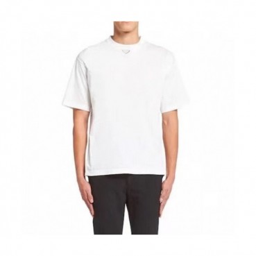 Prada  Mens Basic Logo Short Sleeved Tshirts White - 프라다 2021 남성 베이직 로고 폴로 반팔티 Pra02311x Size(s 