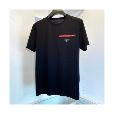 Prada  Mens Basic Logo Short Sleeved Tshirts Black - 프라다 2021 남성 베이직 로고 폴로 반팔티 Pra02307x Size(m 