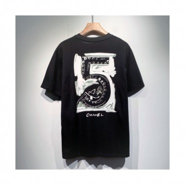 Chanel  Mm/Wm 'CC' Logo Cotton Short Sleeved Tshirts Black - 샤넬 2021 남/녀 'CC'로고 코튼 반팔티 Cnl0718x Size(s 