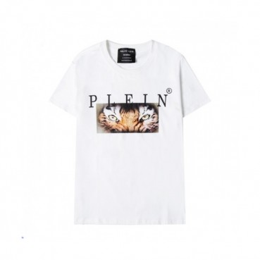 Philipp Plein Mens Short Sleeved Tshirts White - 필립플레인 2021 남성 로고 코튼 반팔티 Phi0148x Size(s 