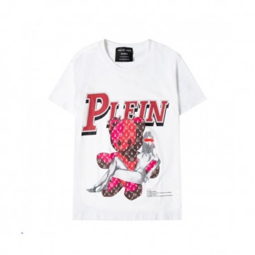 Philipp Plein Mens Short Sleeved Tshirts White - 필립플레인 2021 남성 로고 코튼 반팔티 Phi0146x Size(s 
