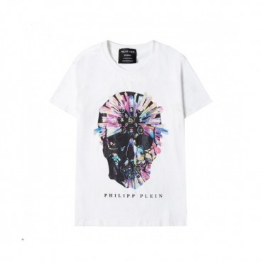 Philipp Plein Mens Logo Cotton Short Sleeved Tshirts White - 필립플레인 2021 남성 로고 코튼 반팔티 Phi0143x Size(s 