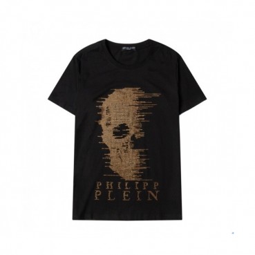 Philipp Plein Mens Logo Cotton Short Sleeved Tshirts Black - 필립플레인 2021 남성 로고 코튼 반팔티 Phi0140x Size(s 