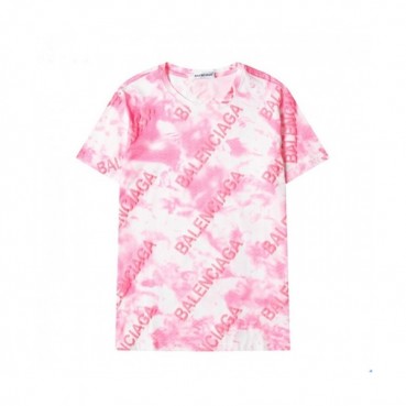 Balenciaga  Mm/Wm Logo Cotton Short Sleeved Tshirts Pink - 발렌시아가 2021 남/녀 로고 코튼 반팔티 Bal01092x Size(s 