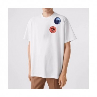 Burberry  Mm/Wm Logo Cotton Short Sleeved Tshirts White - 버버리 2021 남/녀 로고 코튼 반팔티 Bur04005x Size(s 