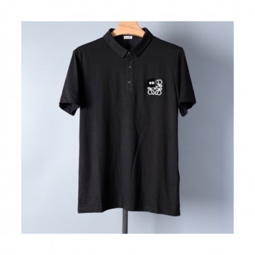 Loewe  Mens Smile Short Sleeved Tshirts Black - 로에베 2021 남성 폴로 반팔티 Loe0449x Size(m 