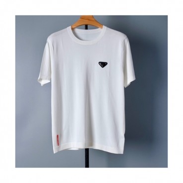 Prada  Mens Basic Logo Short Sleeved Tshirts White - 프라다 2021 남성 베이직 로고 폴로 반팔티 Pra02306x Size(m 