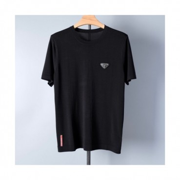 Prada  Mens Basic Logo Short Sleeved Tshirts Black - 프라다 2021 남성 베이직 로고 폴로 반팔티 Pra02305x Size(m 