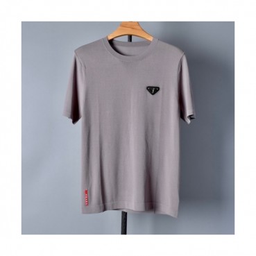 Prada  Mens Basic Logo Short Sleeved Tshirts Gray - 프라다 2021 남성 베이직 로고 폴로 반팔티 Pra02304x Size(m 