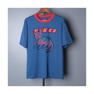 Gucci  Mm/Wm Logo Short Sleeved Tshirts Blue - 구찌 2021 남/녀 로고 반팔티 Guc03821x Size(m 
