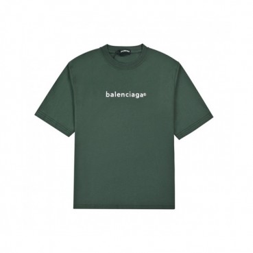 Balenciaga  Mm/Wm Logo Cotton Short Sleeved Tshirts Green - 발렌시아가 2021 남/녀 로고 코튼 반팔티 Bal01088x Size(xs 