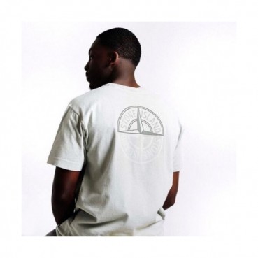 Stone Island  Mens Crew-neck Cotton Short Sleeved Tshirts White 