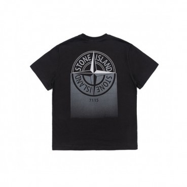 Stone Island  Mens Crew-neck Cotton Short Sleeved Tshirts Black 