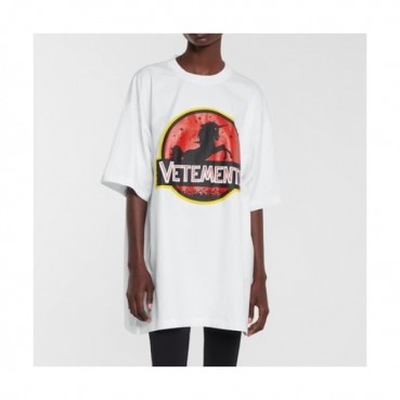 Vetements  Mm/Wm Printing Logo Cotton Short Sleeved Oversize Tshirts White - 베트멍 2021 남/녀 프린팅 로고 코튼 오버사이즈 반팔티 Vet0157x Size(s 