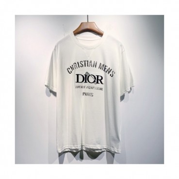 Dior  Mm/Wm Casual Crew-neck Short Sleeved Tshirts White 