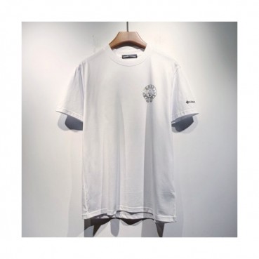 Chrome hearts  Mens Logo Casual Short Sleeved Tshirts White - 크롬하츠 2021 남성 로고 캐쥬얼 반팔티 Chr0389x Size(m 