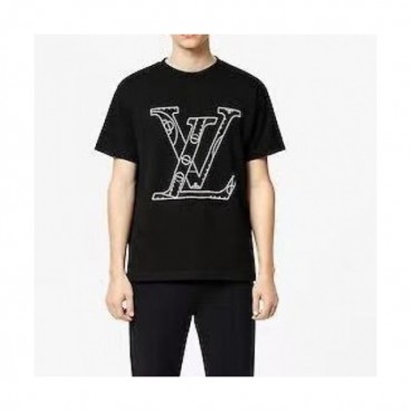 Louis vuitton  Mm/Wm Logo Short Sleeved Tshirts Black - 루이비통 2021 남/녀 로고 반팔티 Lou03313x Size(xs 