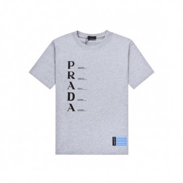 Prada  Mens Basic Logo Short Sleeved Tshirts Gray - 프라다 2021 남성 베이직 로고 폴로 반팔티 Pra02301x Size(xs 