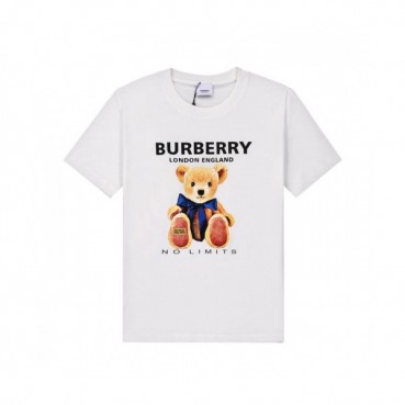 Burberry  Mm/Wm Logo Cotton Short Sleeved Tshirts White - 버버리 2021 남/녀 로고 코튼 반팔티 Bur04000x Size(xs 