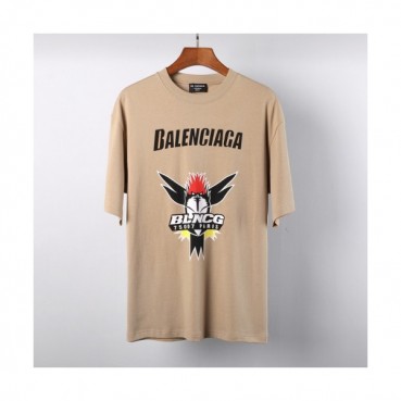 Balenciaga  Mm/Wm Logo Cotton Short Sleeved Tshirts Camel - 발렌시아가 2021 남/녀 로고 코튼 반팔티 Bal01081x Size(xs 