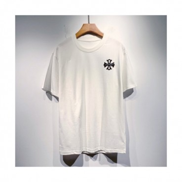 Chrome hearts  Mens Logo Casual Short Sleeved Tshirts White - 크롬하츠 2021 남성 로고 캐쥬얼 반팔티 Chr0388x Size(m 