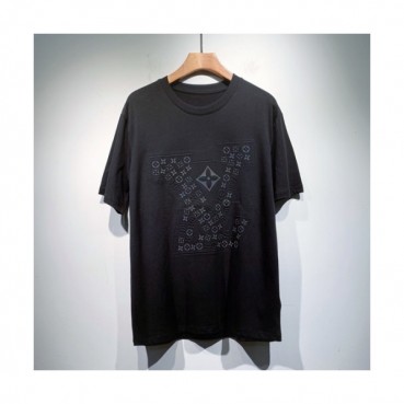 Louis vuitton  Mm/Wm Logo Short Sleeved Tshirts Black - 루이비통 2021 남/녀 로고 반팔티 Lou03009x Size(m 