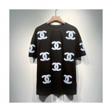 Chanel  Mm/Wm 'CC' Logo Cotton Short Sleeved Tshirts Black - 샤넬 2021 남/녀 'CC'로고 코튼 반팔티 Cnl0713x Size(s 