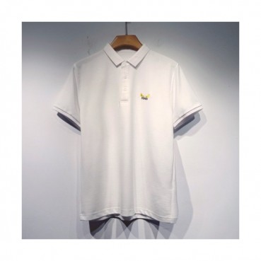 Fendi  Mens Logo Casual Short Sleeved Tshirts White - 펜디 2021 남성 로고 캐쥬얼 코튼 반팔티 Fen0981x Size(s 