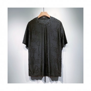 Dior  Mm/Wm Casual Crew-neck Short Sleeved Tshirts Black 