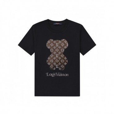 Louis vuitton  Mm/Wm Logo Short Sleeved Tshirts Black - 루이비통 2021 남/녀 로고 반팔티 Lou02985x Size(xs 