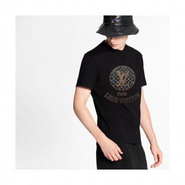 Louis vuitton  Mm/Wm Logo Short Sleeved Tshirts Black - 루이비통 2021 남/녀 로고 반팔티 Lou02983x Size(xs 