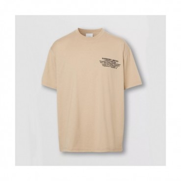 Burberry  Mm/Wm Logo Cotton Short Sleeved Tshirts Ivory - 버버리 2021 남/녀 로고 코튼 반팔티 Bur03997x Size(s 