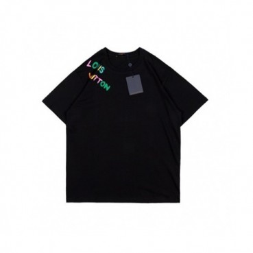 Louis vuitton  Mm/Wm Logo Short Sleeved Tshirts Black - 루이비통 2021 남/녀 로고 반팔티 Lou02981x Size(xs 
