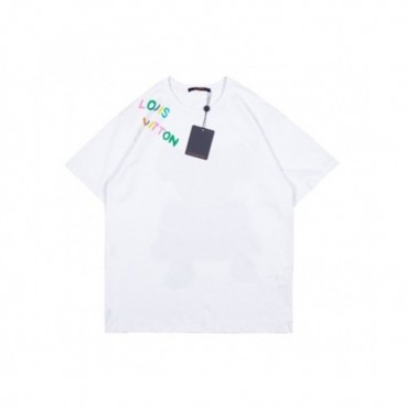 [추천템]Louis vuitton  Mm/Wm Logo Short Sleeved Tshirts White - 루이비통 2021 남/녀 로고 반팔티 Lou02980x Size(xs 