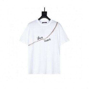 [추천템]Louis vuitton  Mm/Wm Logo Short Sleeved Tshirts White - 루이비통 2021 남/녀 로고 반팔티 Lou02979x Size(xs 