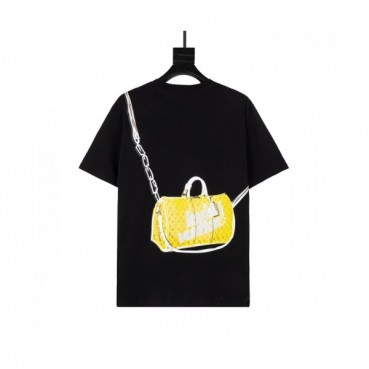 Louis vuitton  Mm/Wm Logo Short Sleeved Tshirts Black - 루이비통 2021 남/녀 로고 반팔티 Lou02978x Size(xs 