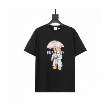 Burberry  Mm/Wm Logo Cotton Short Sleeved Tshirts Black - 버버리 2021 남/녀 로고 코튼 반팔티 Bur03987x Size(xs 
