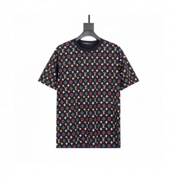 Louis vuitton  Mm/Wm Logo Short Sleeved Tshirts Black - 루이비통 2021 남/녀 로고 반팔티 Lou02977x Size(xs 