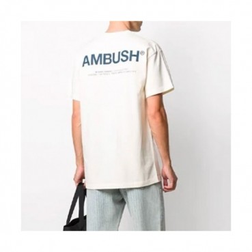 Ambush  Mens Logo Cotton Short Sleeved Tshirts White - 앰부시 2021 남성 로고 코튼 반팔티 Amb0045x Size(s 