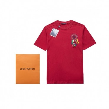 Louis vuitton  Mm/Wm Logo Short Sleeved Tshirts Red - 루이비통 2021 남/녀 로고 반팔티 Lou02973x Size(s 