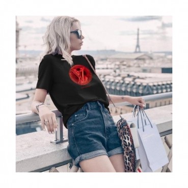 Louis vuitton  Mm/Wm Logo Short Sleeved Tshirts Black - 루이비통 2021 남/녀 로고 반팔티 Lou02971x Size(xs 